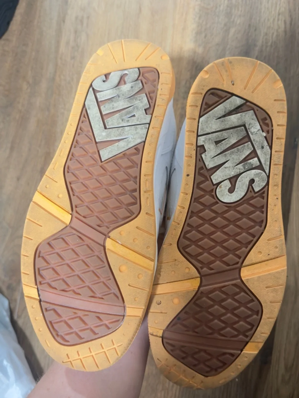 Vans White and Orange Women's Sneakers - Picture 6 of 6
